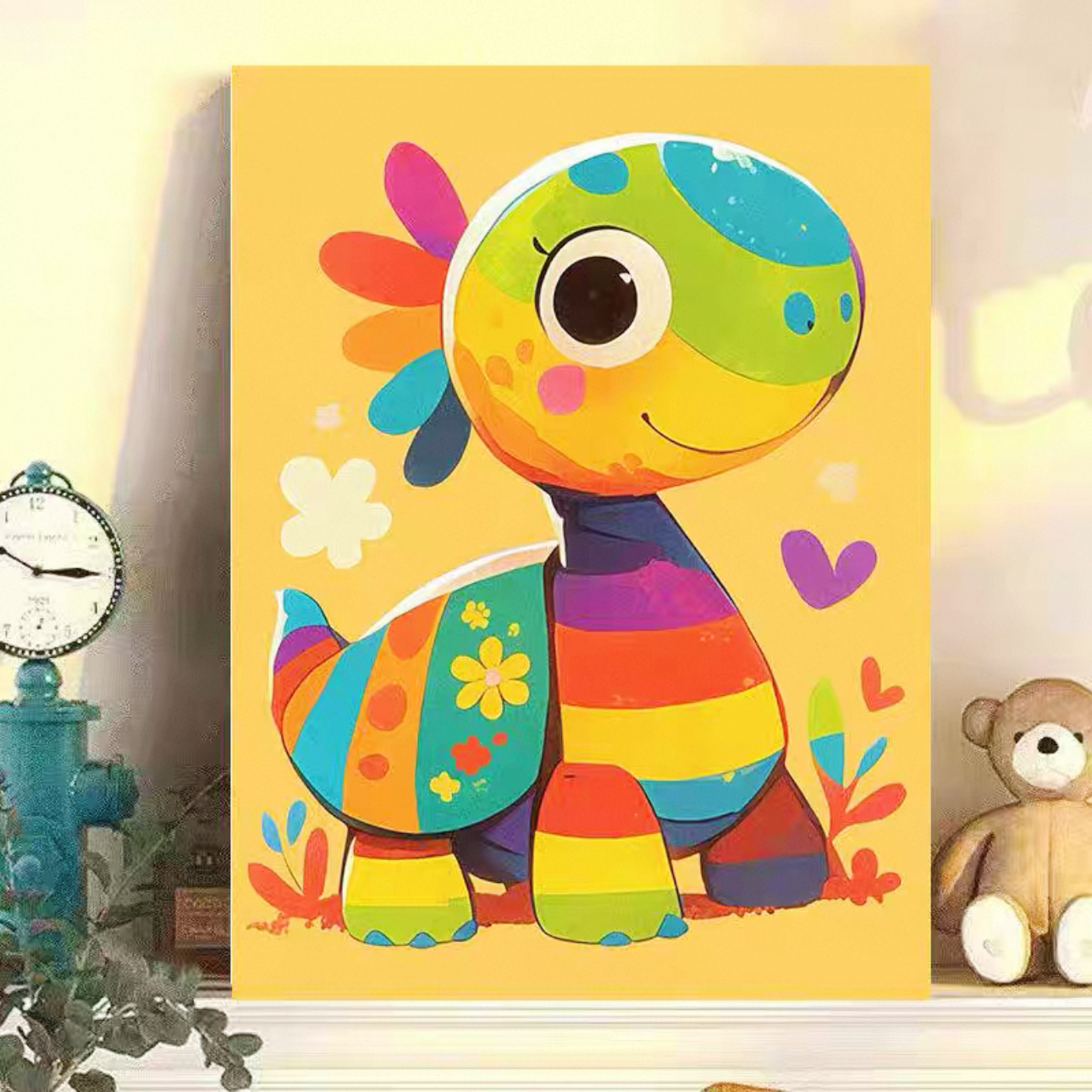 DIY Numbered Oil Painting Colorful Animal Series Hand-painted Stress-relief Healing Decorative Wall Hanging
