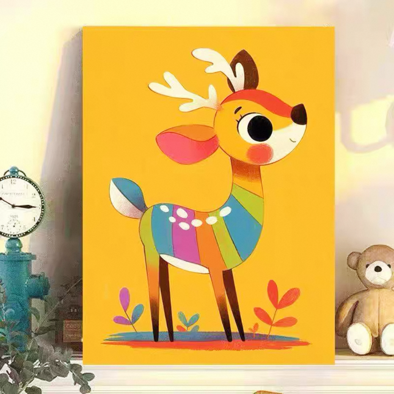 DIY Numbered Oil Painting Colorful Animal Series Hand-painted Stress-relief Healing Decorative Wall Hanging