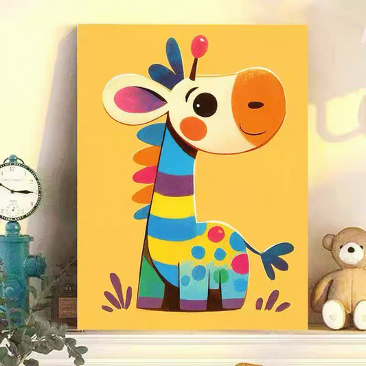 DIY Numbered Oil Painting Colorful Animal Series Hand-painted Stress-relief Healing Decorative Wall Hanging