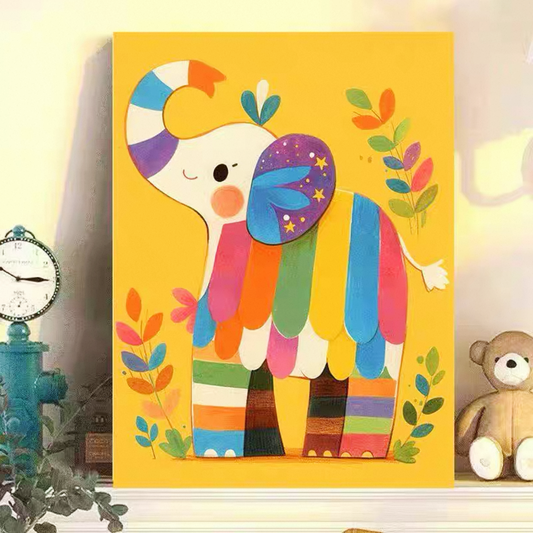 DIY Numbered Oil Painting Colorful Animal Series Hand-painted Stress-relief Healing Decorative Wall Hanging